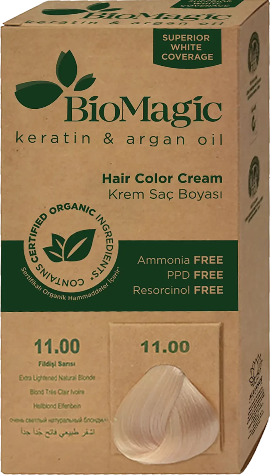 biomagic 11.00 very light natural blonde permanent hair color cream