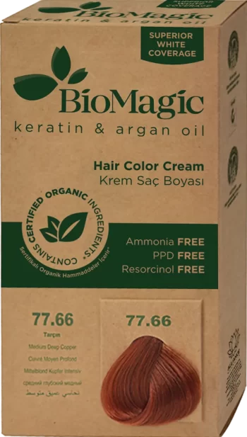 biomagic 77.66 medium deep copper permanent hair color cream