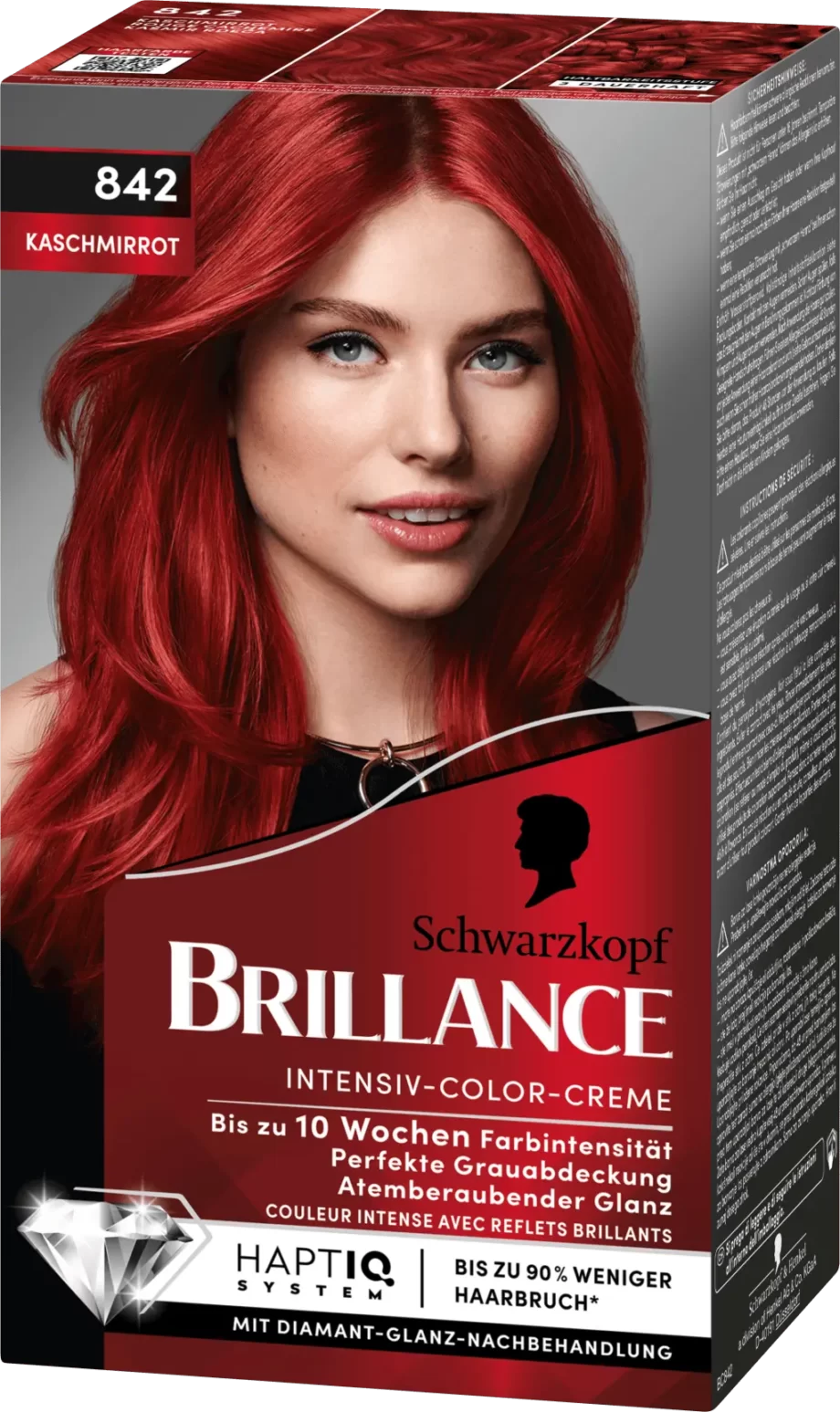 schwarzkopf brillance 842 cashmere red intensive color cream