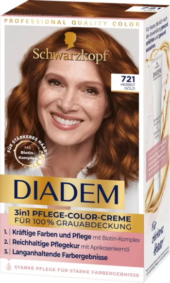 schwarzkopf diadem 721 autumn gold 3in1 care color cream