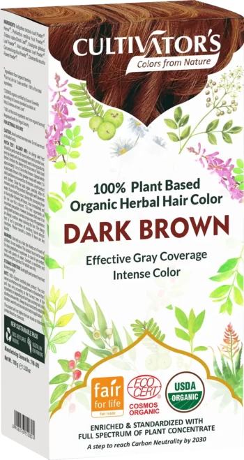 cultivators dark brown herbal hair color