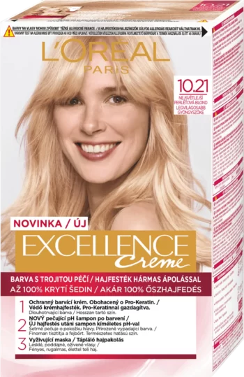loreal paris excellence 10.21 lightest pearl blonde permanent hair color