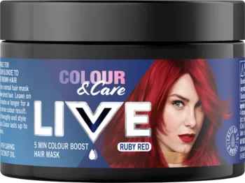 schwarzkopf live colour & care ruby red 5min color boost hair mask 150ml