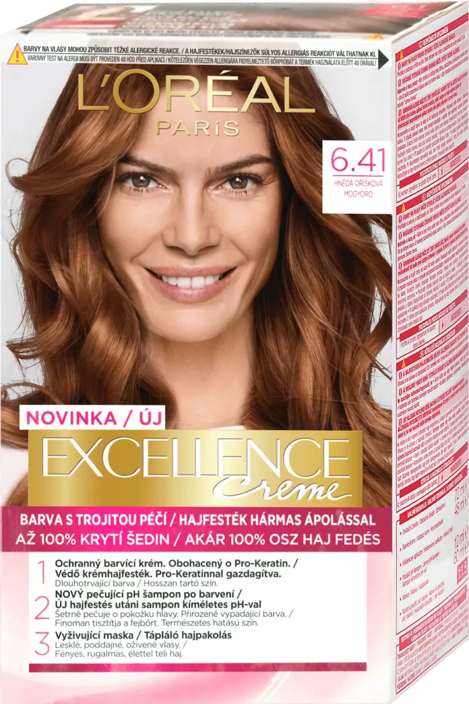 loreal paris excellence 6.41 hazelnut permanent hair color