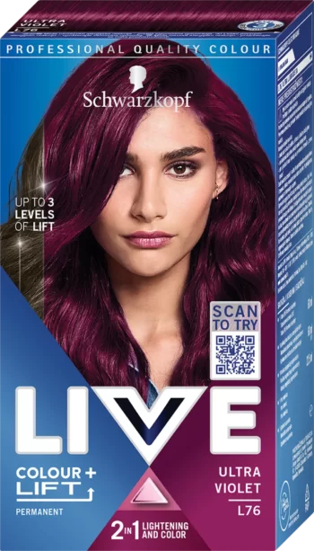 schwarzkopf live l76 ultra violet permanent hair color