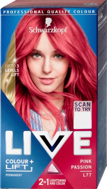 schwarzkopf live l77 passion pink permanent hair color