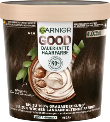 garnier good 4.0 cacao brown permanent hair color