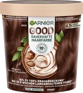 garnier good 4.15 cool chestnut brown permanent hair color
