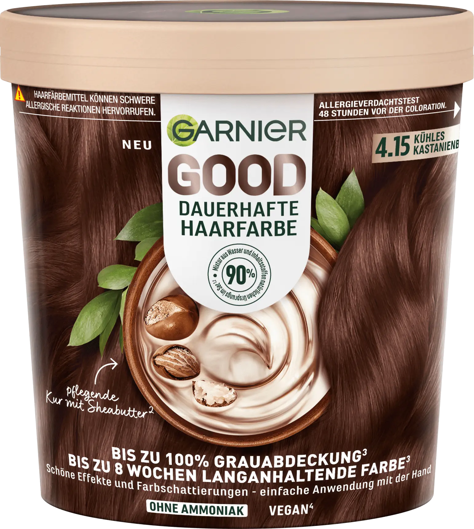 Hair Chestnut - GOOD Garnier Permanent Cool Brown 4.15 Color haarbiologie