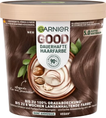 garnier good 5.0 roasted coffee brown permanent hair color