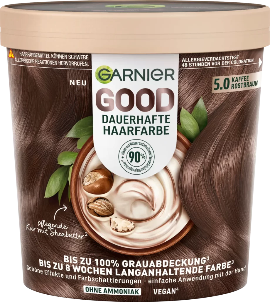 garnier good 5.0 roasted coffee brown permanent hair color