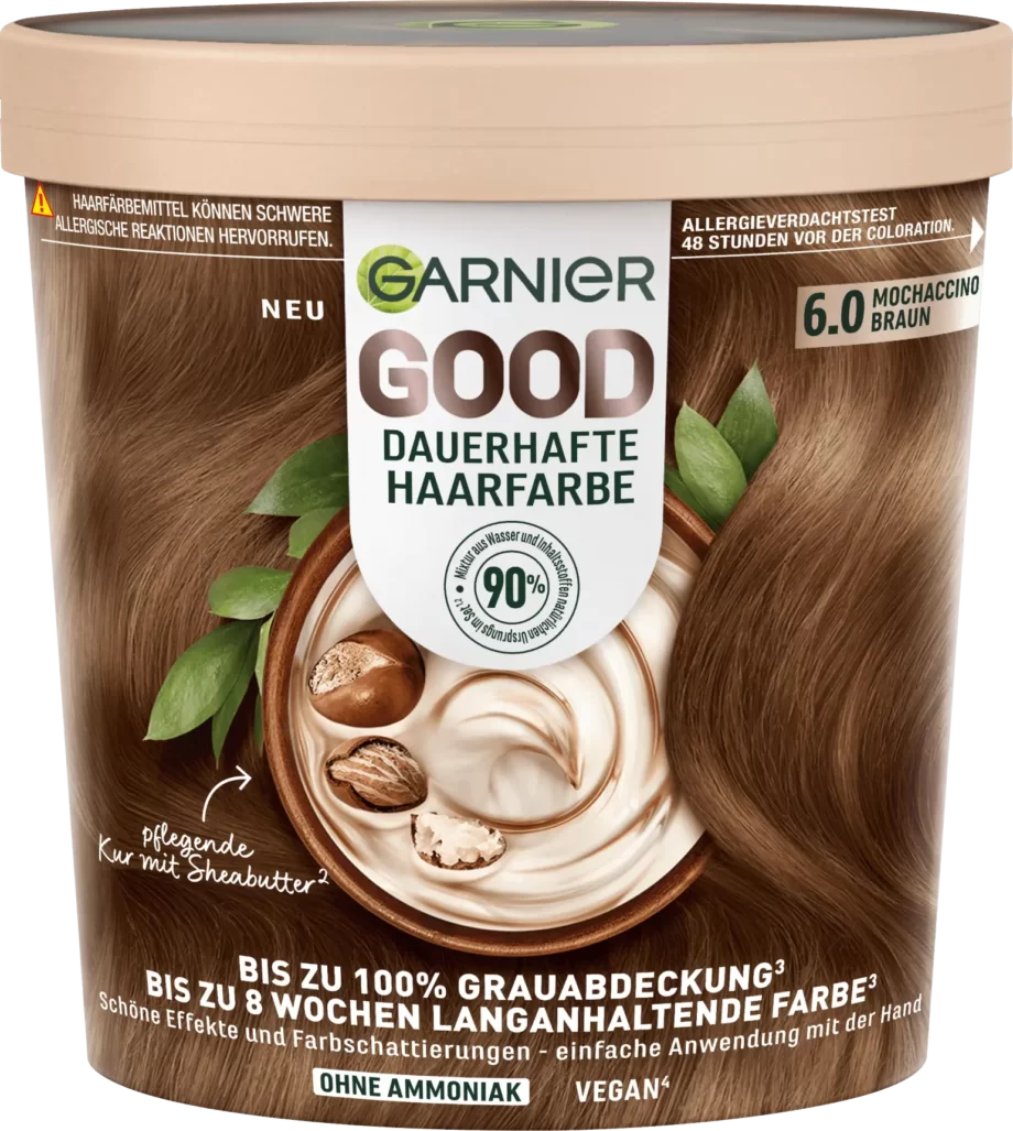 garnier good 6.0 mochaccino brown permanent hair color
