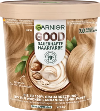 garnier good 7.0 almond dark blonde permanent hair color