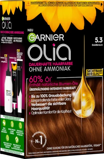 garnier olia 5.3 golden brown permanent hair color