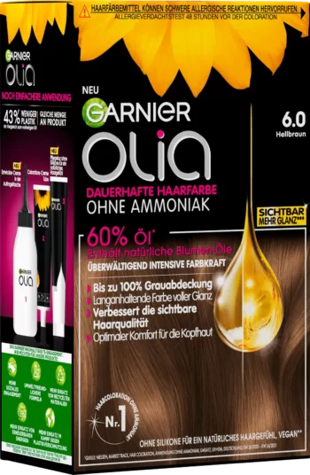 garnier olia 6.0 light brown permanent hair color