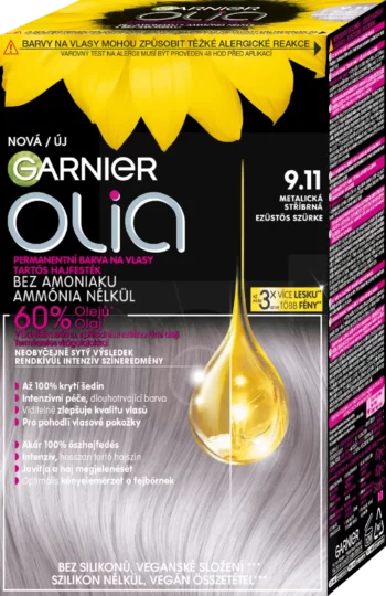 garnier olia 9.11 silver smoke permanent hair color