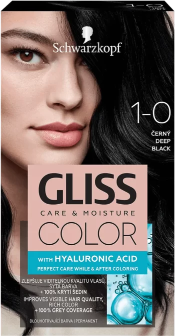 schwarzkopf gliss color 1-0 deep black permanent hair color