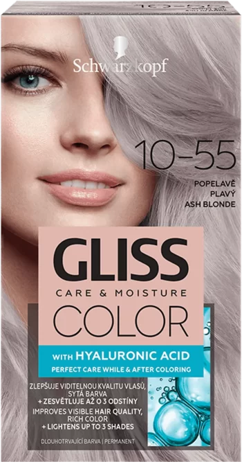 schwarzkopf gliss color 10-55 ash blonde permanent lightener
