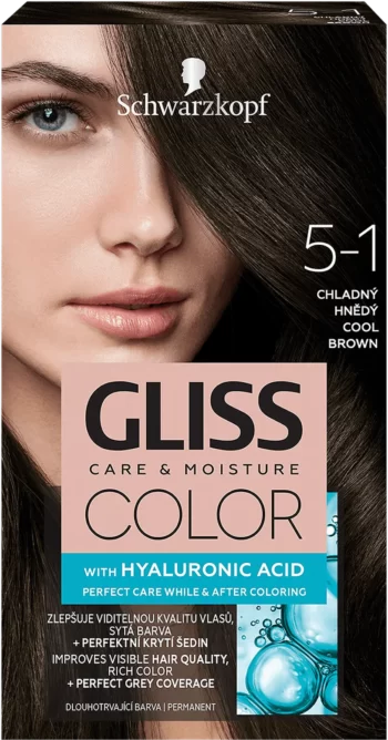 schwarzkopf gliss color 5-1 cool brown permanent hair color