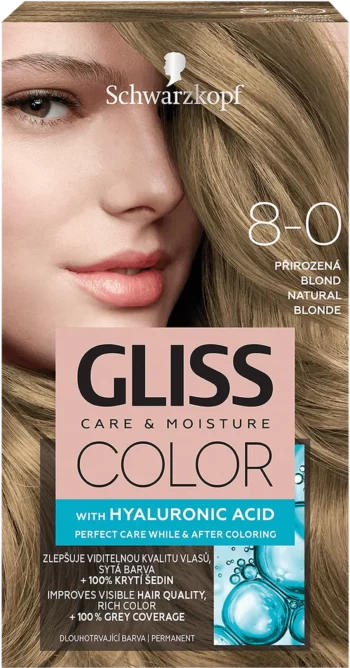 schwarzkopf gliss color 8-0 natural blonde permanent hair color