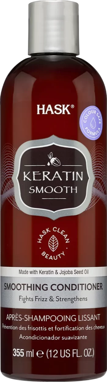 hask keratin smooth smoothing conditioner 355ml