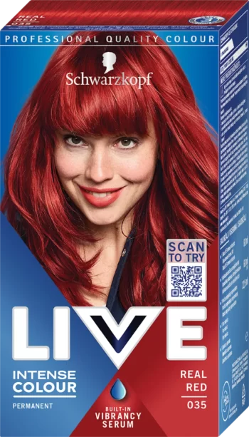 schwarzkopf live 035 real red permanent hair color