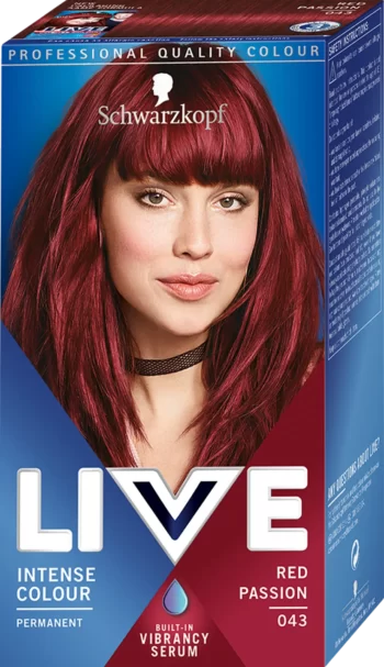 schwarzkopf live 043 red passion permanent hair color