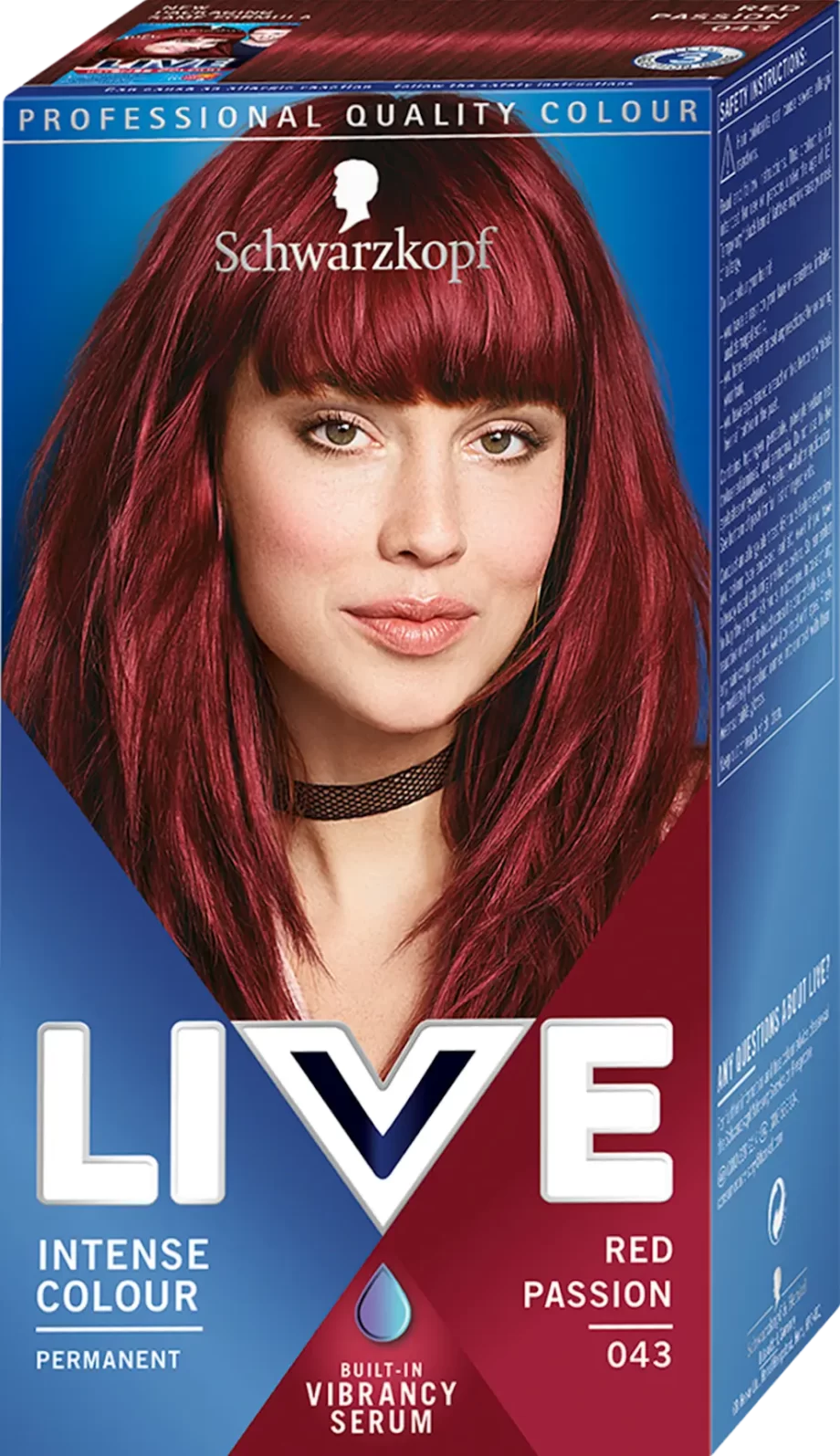 schwarzkopf live 043 red passion permanent hair color