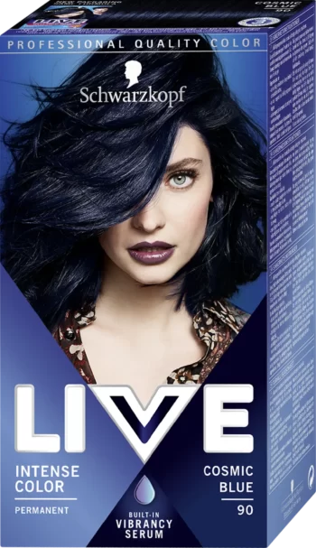 schwarzkopf live 090 cosmic blue permanent hair color