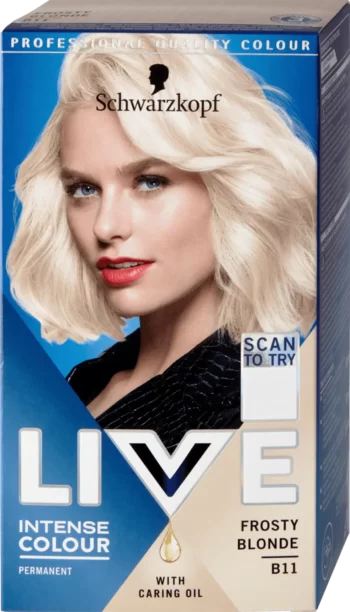schwarzkopf live b11 frosty blonde permanent hair color