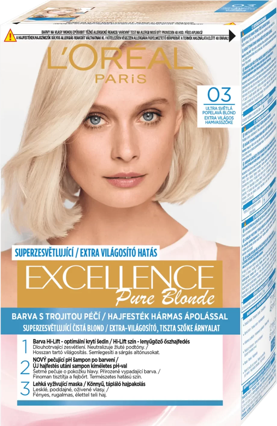 loreal paris excellence 03 very light ash blonde ultra lightener