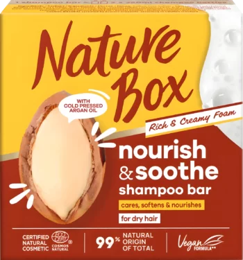 nature box argan oil solid shampoo bar 85g