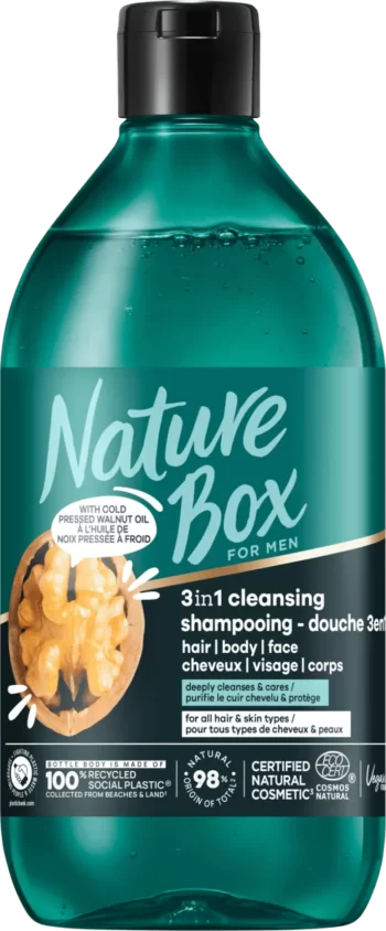 nature box men walnut oil shampoo 385ml
