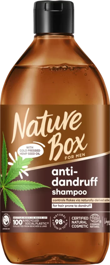 nature box men hemp seed oil anti dandruff shampoo 385ml