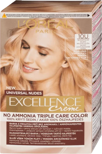 loreal paris excellence universal nudes 10u lightest blonde permanent hair color