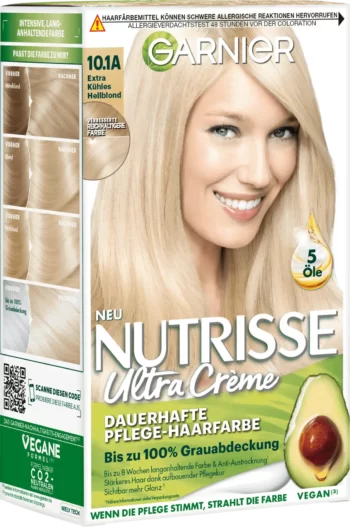 garnier nutrisse 10.1a extra cool light blonde permanent hair color