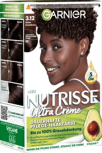 garnier nutrisse 3.12 cool dark brown permanent hair color