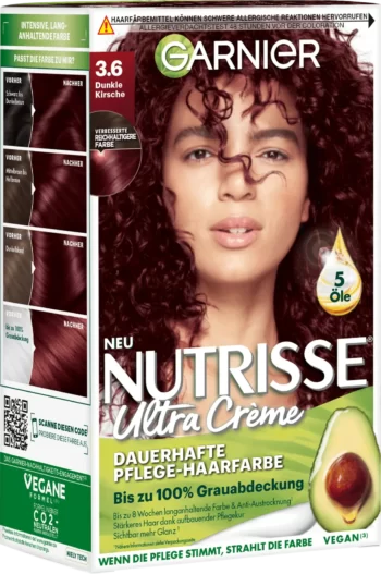 Garnier Nutrisse 3.6 Dark Cherry Permanent Hair Color - haarbiologie