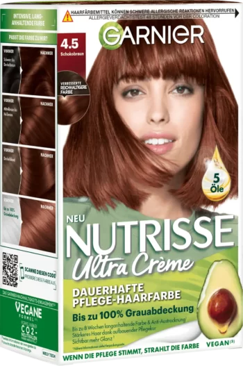 garnier nutrisse 4.5 chocolate brown permanent hair color
