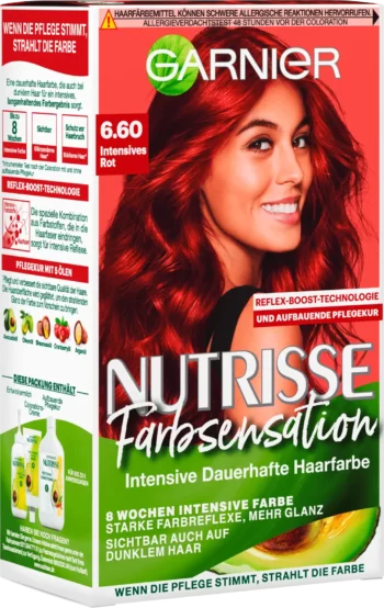 garnier nutrisse 6.60 intensive red permanent hair color