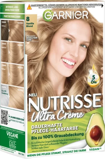 garnier nutrisse 8 vanilla blonde permanent hair color