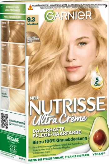 garnier nutrisse 9.3 light golden blonde permanent hair color