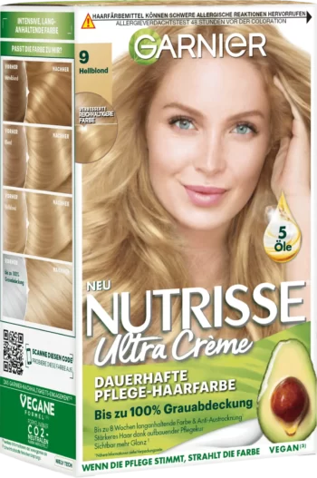 garnier nutrisse 9 light blonde permanent hair color