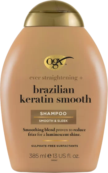 ogx brazilian keratin smooth shampoo 385ml