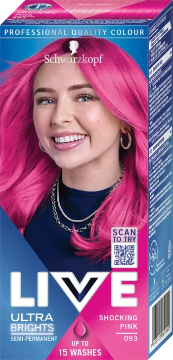 schwarzkopf live 093 shocking pink semi permanent hair color