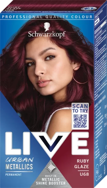 schwarzkopf live u68 ruby glaze permanent hair color