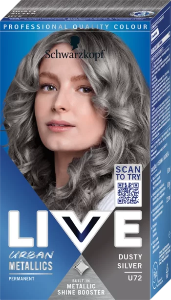 schwarzkopf live u72 dusty silver permanent hair color