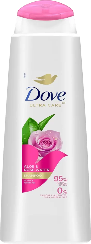dove aloe rose water shampoo 400ml