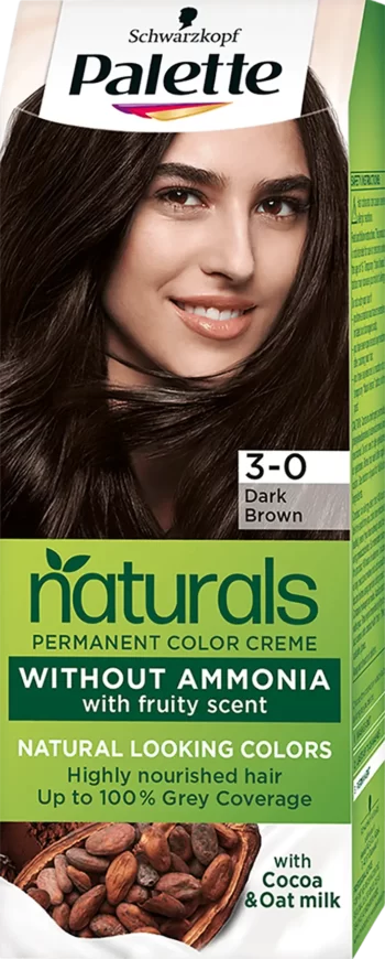 schwarzkopf palette naturals 3-0 dark brown permanent hair color