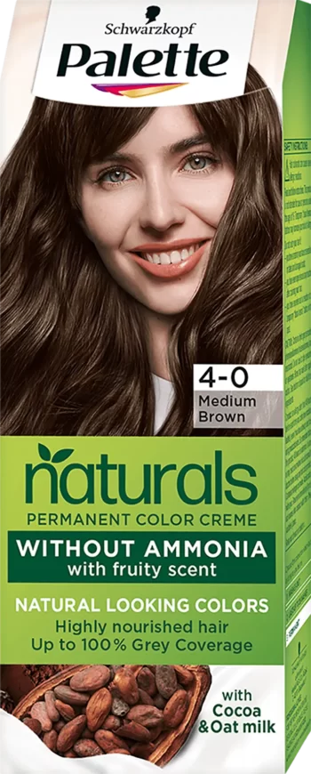 schwarzkopf palette naturals 4-0 medium brown permanent hair color